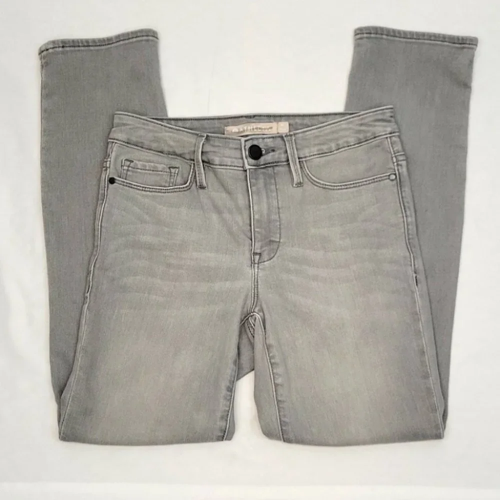 Athleta Sculptek Skinny Ankle Jeans Light Gray Size 0 - Picture 4 of 10